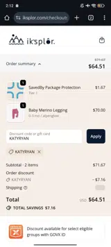 KATYRYAN coupon verification screenshot