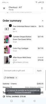 IKT coupon verification screenshot