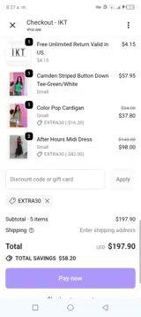 IKT coupon verification screenshot