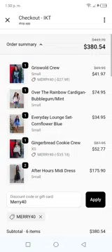 IKT coupon verification screenshot