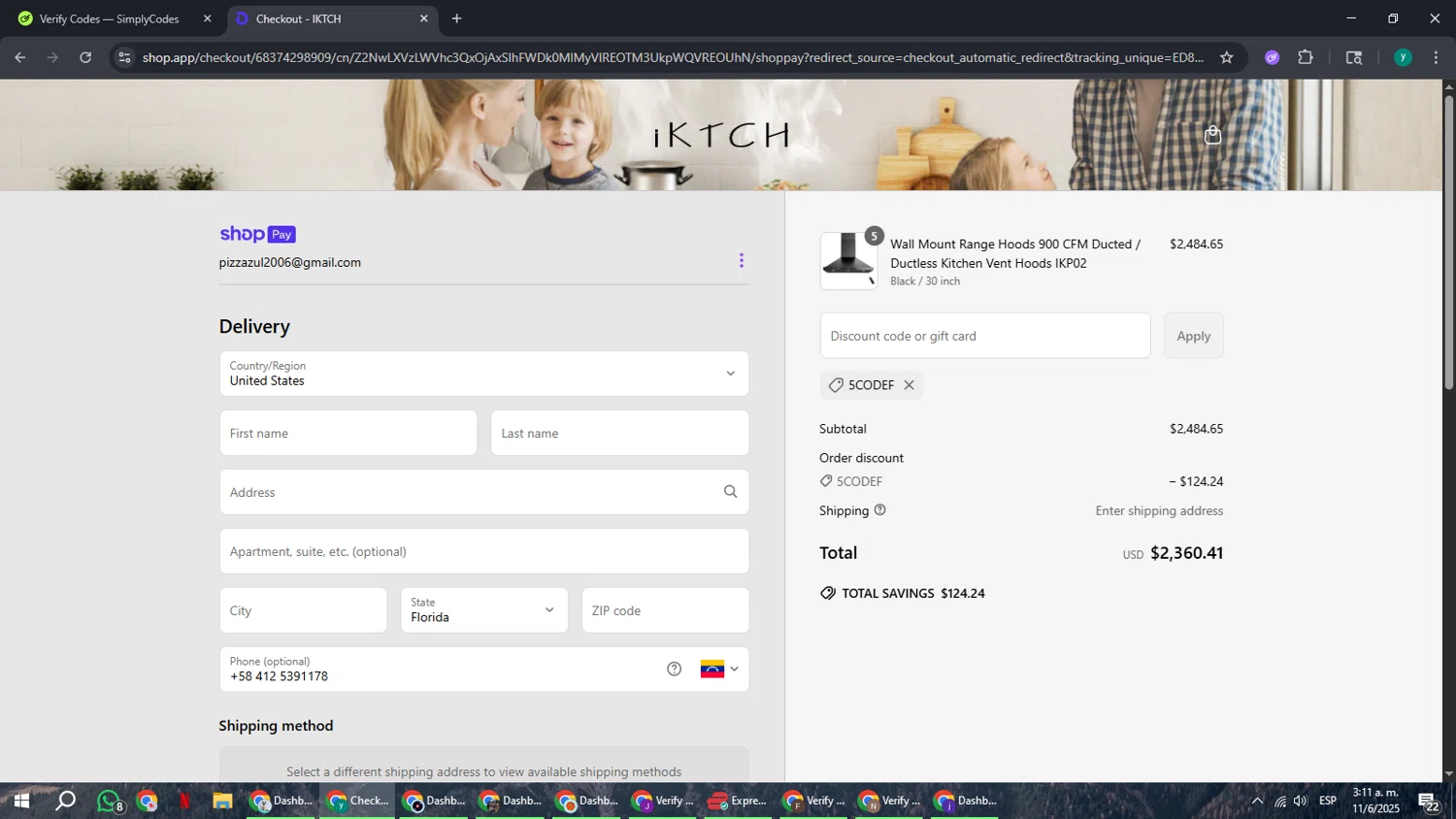 IKTCH checkout page showing IKTCH promo code box | Screenshot taken by SimplyCodes community member on Jun 11, 2025