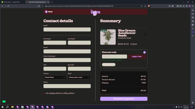ILGM checkout page showing ILGM coupon code box | Screenshot taken by SimplyCodes community member on Aug 26, 2025