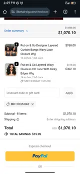 MOTHERSDAY coupon verification screenshot