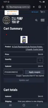 IPYUSUBSCRIBER10 coupon verification screenshot