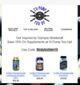Bodybuilder15 coupon verification screenshot