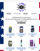 VETERANS coupon verification screenshot