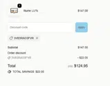 3VB3RAD3FVR coupon verification screenshot