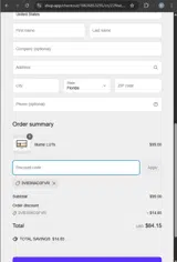 3VB3RAD3FVR coupon verification screenshot
