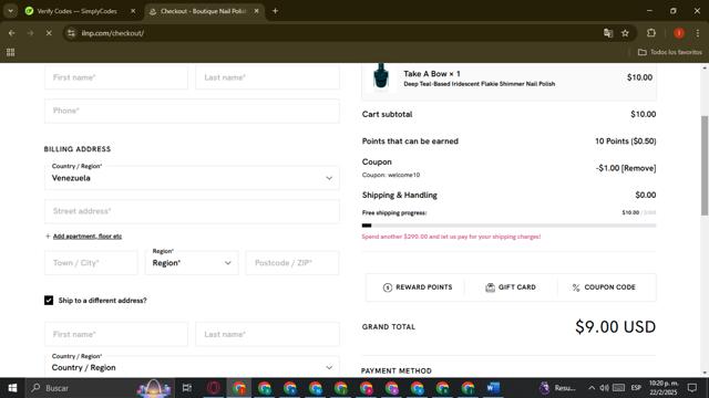 ILNP checkout page showing ILNP coupon code box | Screenshot taken by SimplyCodes community member on Feb 23, 2025