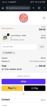 gogreen coupon verification screenshot