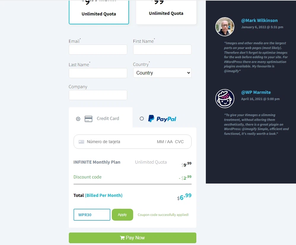 how to use Imagify coupons