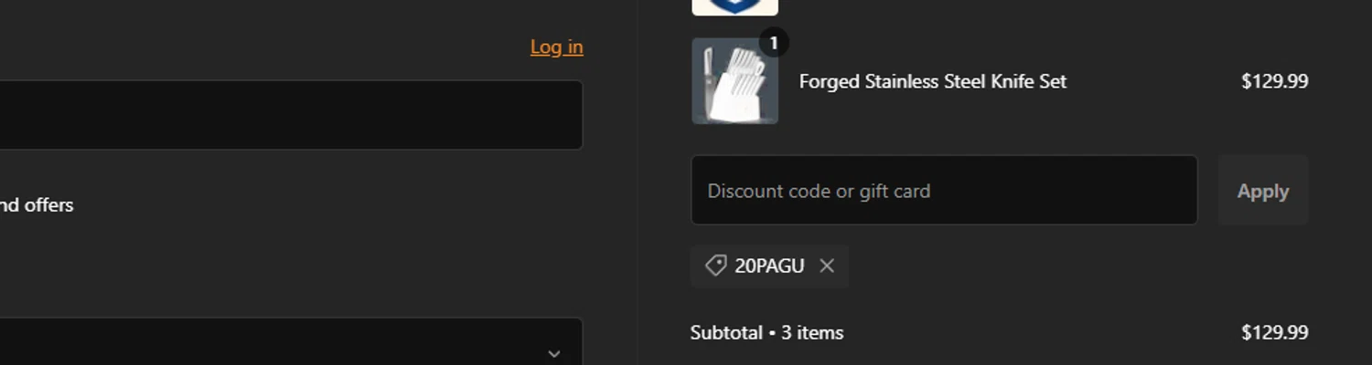 iMarku coupon code screenshot showing code 20PAGU applied at iMarku checkout page. Uploaded by SimplyCodes community member chepipi on Jan 7, 2025