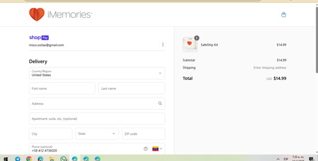 iMemories checkout page showing iMemories promo code box | Screenshot taken by SimplyCodes community member on Apr 24, 2025