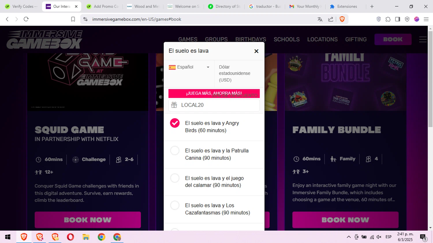 Immersive Gamebox checkout page showing Immersive Gamebox discount code box | Screenshot taken by SimplyCodes community member on Mar 6, 2025