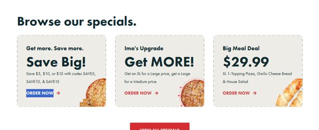 Imo's Pizza checkout page showing Imo's Pizza coupon code box | Screenshot taken by SimplyCodes community member on Jul 30, 2025
