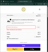 SHOES25 coupon verification screenshot