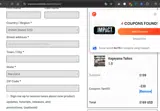 Impact Soundworks coupon verification screenshot