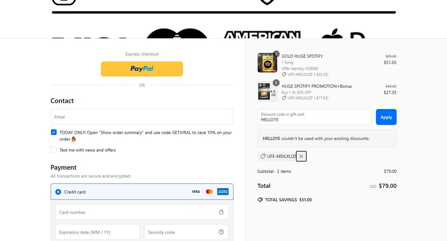 Imperium Network promo code screenshot showing code HELLO15 applied at Imperium Network checkout page. Uploaded by SimplyCodes community member VictoriousSpotter2855 on Apr 16, 2025