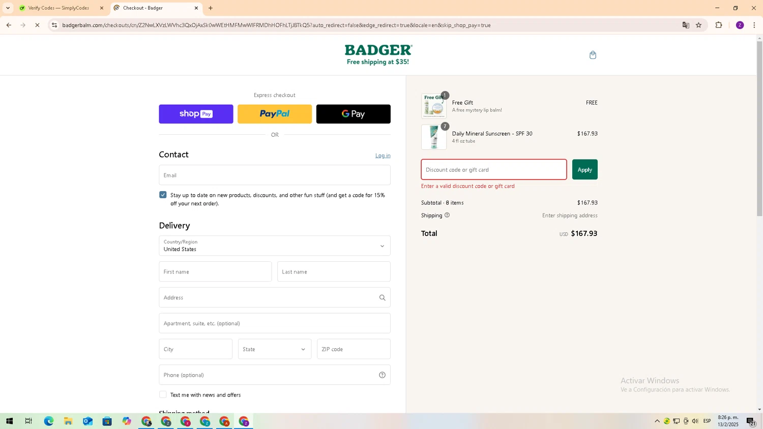 ImportCDs checkout page showing ImportCDs promo code box | Screenshot taken by SimplyCodes community member on Feb 14, 2025