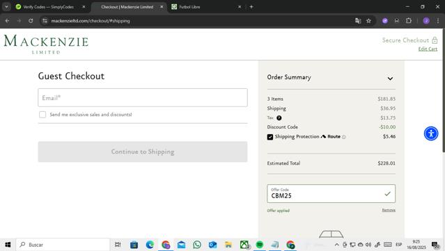 Impromptu Gourmet checkout page showing Impromptu Gourmet promo code box | Screenshot taken by SimplyCodes community member on Aug 16, 2025