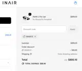 Inairspace.com coupon verification screenshot