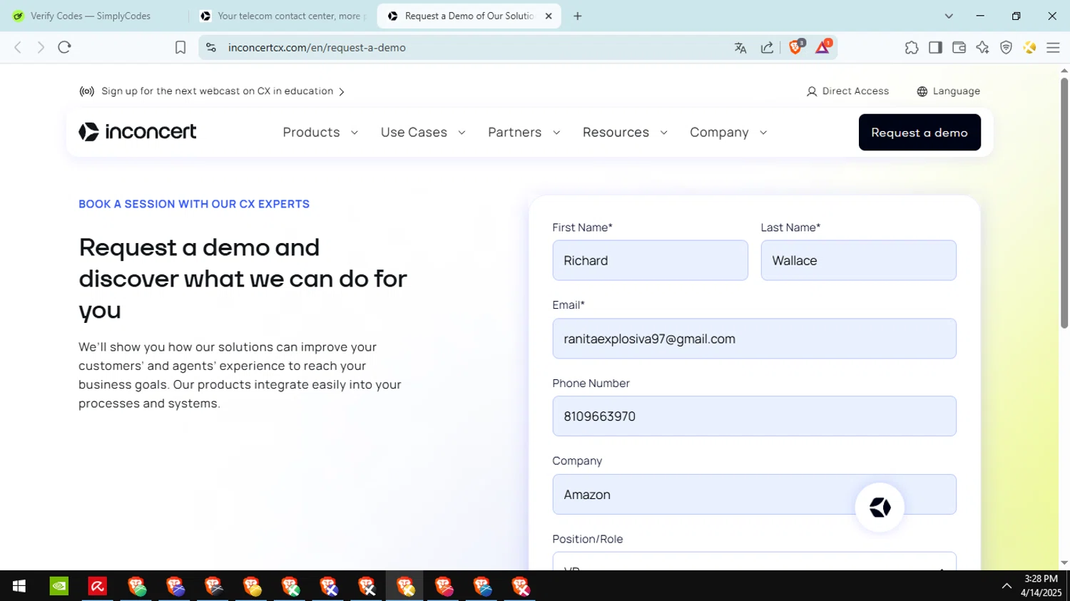 inConcert promo code screenshot showing code STEAL applied at inConcert checkout page. Uploaded by SimplyCodes community member Ranita_de_agua on Apr 14, 2025