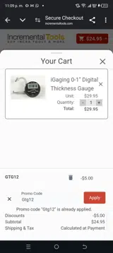 Gtg12 coupon verification screenshot