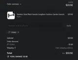 15SALE coupon verification screenshot