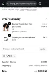 FLASH2 coupon verification screenshot