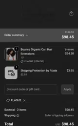 FLASH2 coupon verification screenshot