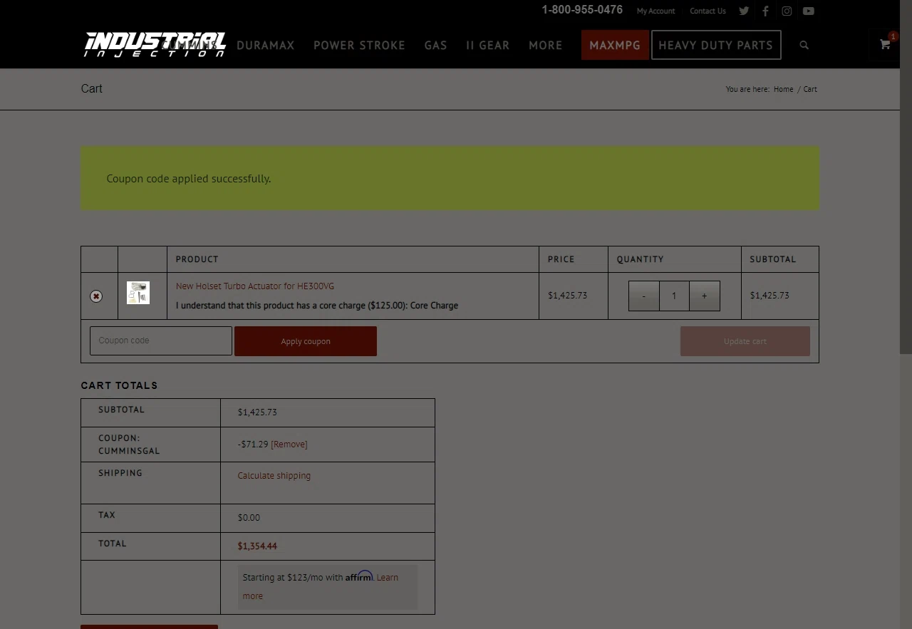 how to use Industrial Injection coupons