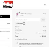 WELCOME10 coupon verification screenshot