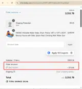 ONLYTODAY coupon verification screenshot
