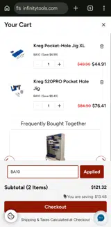 BA10 coupon verification screenshot