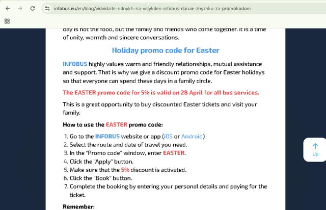 Infobus checkout page showing Infobus promo code box | Screenshot taken by SimplyCodes community member on Aug 21, 2025