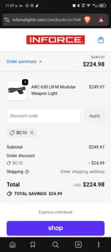 BC10 coupon verification screenshot