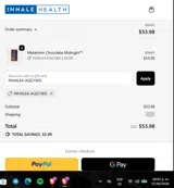 INHALE4-AQG1WG coupon verification screenshot