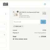 INIA coupon verification screenshot