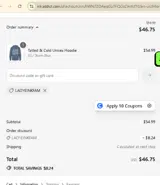 LADYEINKFAM coupon verification screenshot
