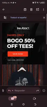 Bogo50 coupon verification screenshot