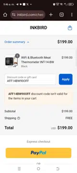 AFF14BW90OFF coupon verification screenshot