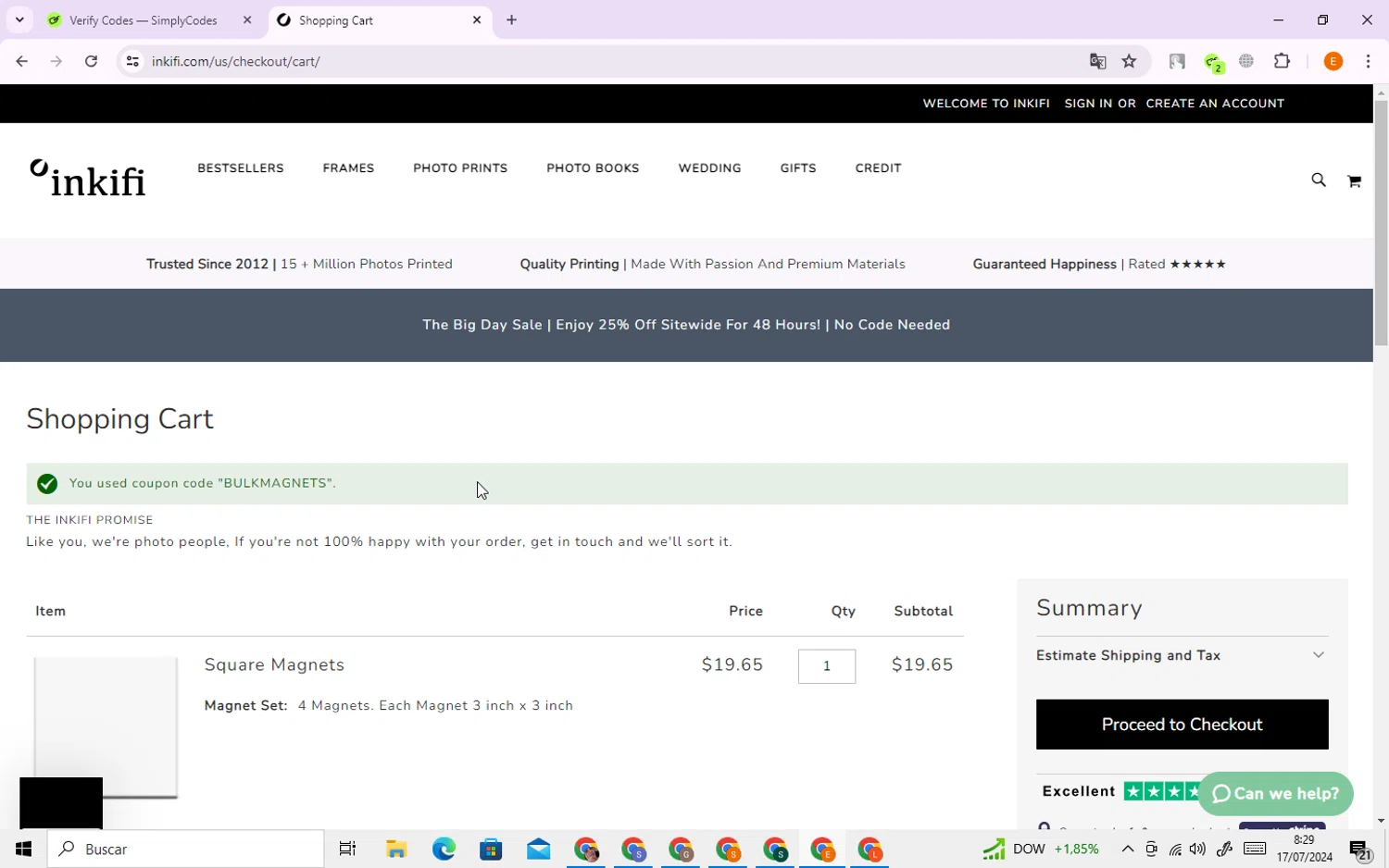 where to use Intercom promo code box