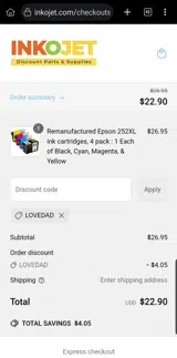 LOVEDAD coupon verification screenshot