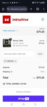 Vday25 coupon verification screenshot
