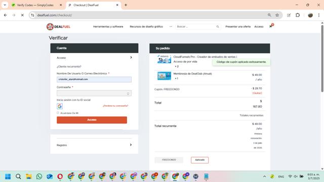 Inkydeals checkout page showing Inkydeals discount code box | Screenshot taken by SimplyCodes community member on Jul 3, 2025