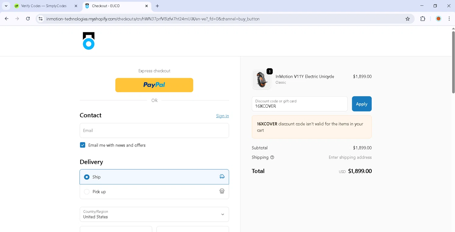 InMotion checkout page showing InMotion coupon code box | Screenshot taken by SimplyCodes community member on Sep 18, 2025