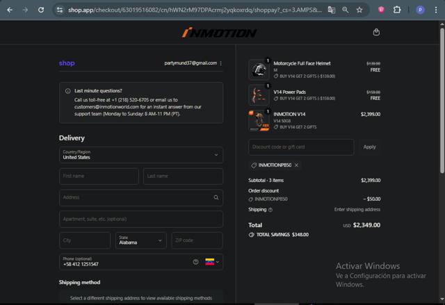 INMOTION checkout page showing INMOTION coupon code box | Screenshot taken by SimplyCodes community member on Sep 11, 2025