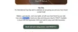 WOOF15 coupon verification screenshot