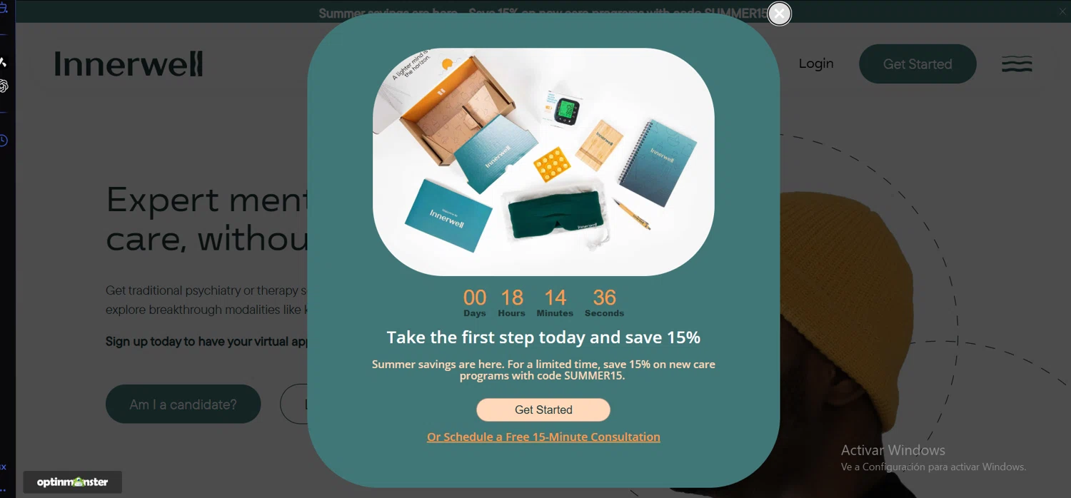 Innerwell checkout page showing Innerwell discount code box | Screenshot taken by SimplyCodes community member on Jun 8, 2025