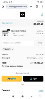 DANIEL coupon verification screenshot
